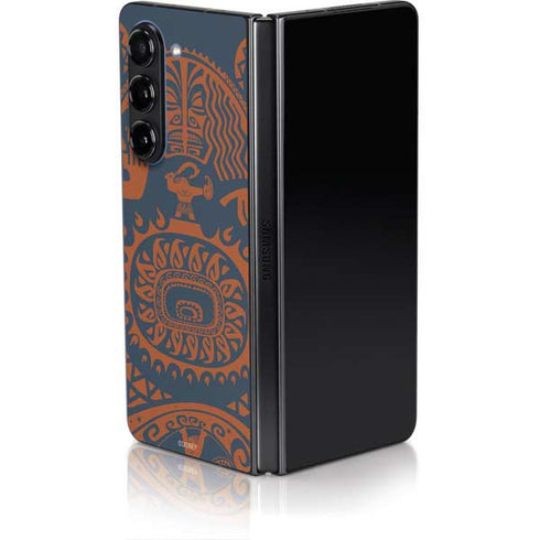 Disney Moana Octopus Tropical Print Art Galaxy Z Fold5 5G Skin